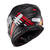 Capacete TEXX Fechado Wing Grid Preto Vermelho Branco - CRM SuperMotos