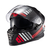 Capacete TEXX Fechado Wing Grid Preto Vermelho Branco