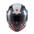 Capacete TEXX Escamoteável Gladiator V3 Reisen Azul Vermelho Branco Brilho na internet