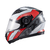 Capacete TEXX Escamoteável Gladiator V3 Reisen Vermelho Branco na internet