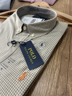 Camisa Social Micro Xadrez Polo Ralph Lauren