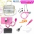 Kit de Enfermagem Completo na Bolsa Transparente Dourada - R&A Kits de Enfermagem e Moda Branca