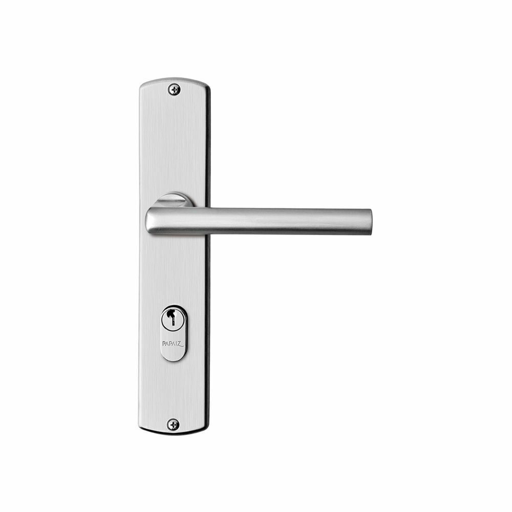 Fechadura Porta Externa Mz180 40Mm Acetinada Com Espelho