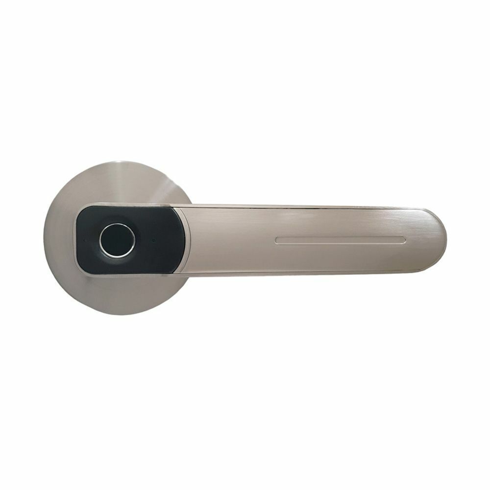 Fechadura Digital Sl130 Com Biometria De Embutir Prata Papaiz