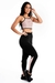 Cropped Alcinha e Calça Legging Preto Detalhe Tela Rose Conjunto | REF: LX276 - comprar online