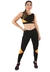 Cropped + Calça Legging Preto e Amarelo Conjunto Fitness | REF: LX036 na internet