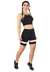 Cropped Alcinha Preto + Shorts Preto Com Elastico Conjunto Fitness | REF: LX047 na internet