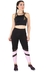 Academia Cropped Preto + Calça Fitness Preto Com Detalhe Elástico Faixa Rosê Conjunto Fitness | REF: LX062 - comprar online