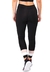 Calça Branco e Chocolate Legging Fitness Preto Com Detalhes | REF: LC46 - Dono de Tudo