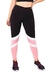 Calça com Detalhes Branco e Rosê Legging Fitness Preto | REF: LC49