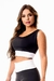 Top Cropped Academia Preto com Branco Fitness | REF: SV31 - comprar online