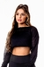 Top Cropped Academia Manga Longa com Tela Dry Fit Fitness | REF: SV21