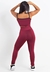 Imagem do Calça Legging Cintura Alta + Cropped Marsala com Elásticos Conjunto Fitness | REF: CCA1