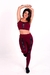 Calça Legging Cintura Alta + Cropped Marsala com Elásticos Conjunto Fitness | REF: CCA1 - comprar online