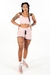 l Short Cintura Alta com Cardaço Fake + Cropped Rose Alça Dupla Conjunto Fitness | REF: CCA7