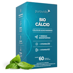 Bio Cálcio 60 Cápsulas (Cálcio de Algas Marinhas) - Puravida