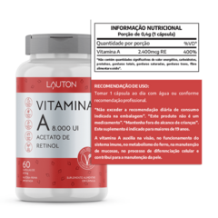 Vitamina A 8.000 UI 60 Comprimidos - Lauton - comprar online