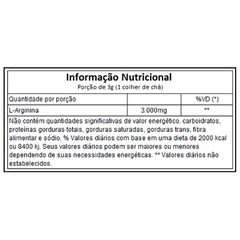 Arginine 100% pure 100g - Adaptogen - comprar online