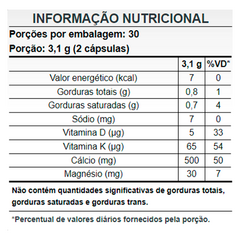 Bio Cálcio 60 Cápsulas (Cálcio de Algas Marinhas) - Puravida - comprar online