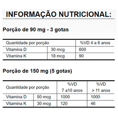 Vitamina D3 + K2 em Gotas 20ml - Puravida - comprar online