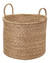 CESTO REDONDO 40CM COM ALÇAS ARCOS PALHA RATTAN