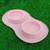 Comedor Pote Para Ração Água Tigela Duplo Cachorro Gato Silicone Cor:Rosa (ST