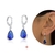 argola com pingente de cristal na cor azul royal-15mm banhado a prata 925 - comprar online