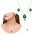 Conjunto gotinha (PEQUENA)cristal verde - Banhado a Ouro 1 Peso: 31g - comprar online