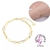 pulseira Elos com cristais Tam: 17cm+5cm banhada a ouro 18K