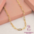 Choker corrente cadeado alongado - Tam 30 cm + 10 cm extensor - Banhado a ouro 18k Peso: 22g