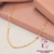 Colar Choker elos com canutilho - Tam 30 cm + 10 cm extensor - Banhado a ouro 18k Peso: 22g