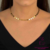 colar Choker corações lisos - Tam: 30cm + 10 cm de extensor - Banhado a Ouro 18k Peso: 36g - comprar online