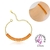 pulseira riviera de zircônias na cor Laranja Tam: 15cm+ 6cm banhada a ouro 18k