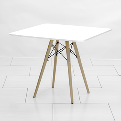 Mesa de Jantar Quadrada 80 x 80 cm Estilo Eiffel Pés Palito - comprar online