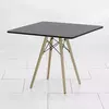 Mesa de Jantar Quadrada 80 x 80 cm Estilo Eiffel Pés Palito