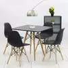 Conjunto Mesa de Jantar Quadrada Estilo Eiffel Pés Palito