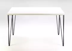 Conjunto Mesa de Jantar Retangular 130 x 77 cm | Estilo Industrial Pés Hairpin - Viveza Moveis