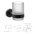 GENWEC NIMBUS VASO SIMPLE INOX CON VIDRIO BLACK (GW05 71 04 03) - comprar online