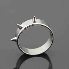 Spikes Crown Ring Silver