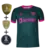 Camisa Umbro Fluminense III Third 2023/24 + Patchs de Campeão Conmebol Copa Libertadores 2023 - Torcedor Masculino - Verde com Rosa