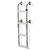 Escalera rebatible acero inoxidable 4 escalones nylon