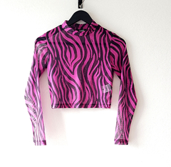 Blusa Cropped fem. Tule de Zebra Pink - comprar online