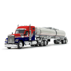 Kenworth W990 With 76" Mid-Roof Sleeper & Brenner Chemical Tank Trailer