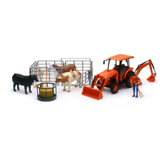 Kubota Farm Tractor W/ Ranch Cow Set