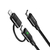 Cabo carregador 2 em1 Lightning e Tipo C/Tipo C 60W/3A 1,2M - comprar online