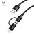 Cabo carregador e dados 2 em 1 USB Tipo C Lightning 3A 1,2M - ATIVAMAX COMERCIO IMPORTACAO E EXPORTACAO LTDA