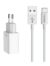 Super Kit Carregador 2P/2 USB e Cabo Tipo C 2,4A 1,0M Branco