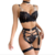 Conjunto Lingerie de Renda com Cinta na internet