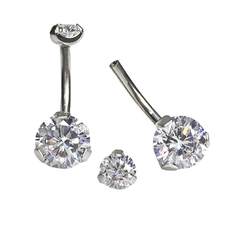 295-NAVEL BANANABELL TITANIO ZIRCONIA 1.6X12MM