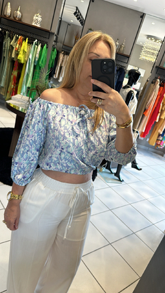 Imagem do BLUSA CROPPED CIGANA DETALHE DECOTE - MODA FEMININA | MARLI MARANHA CONCEPT STORE